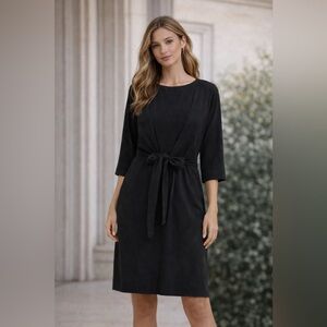 COS Tie Front Black Dress Size 10
